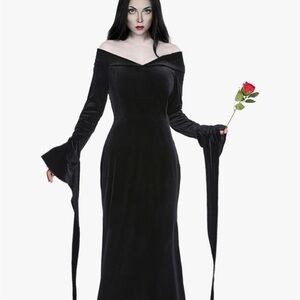 Morticia Adam's black velvet dress